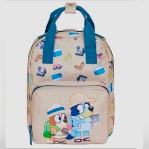 Kids Cartoon Character Backpack - Cream and Blue